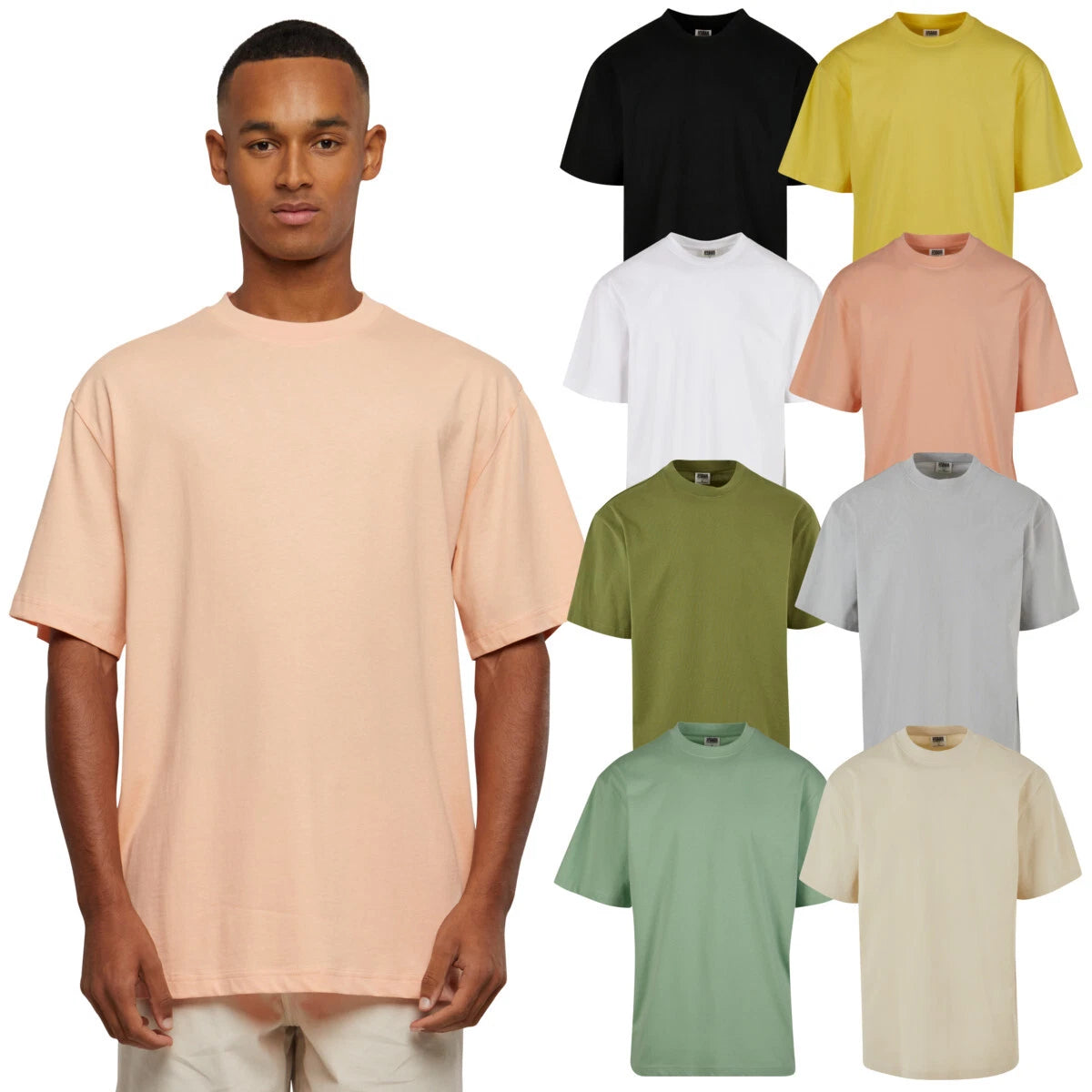 Urban Classics Organic Tall Tee Mens T-Shirt Oversized Organic Cotton Jersey New