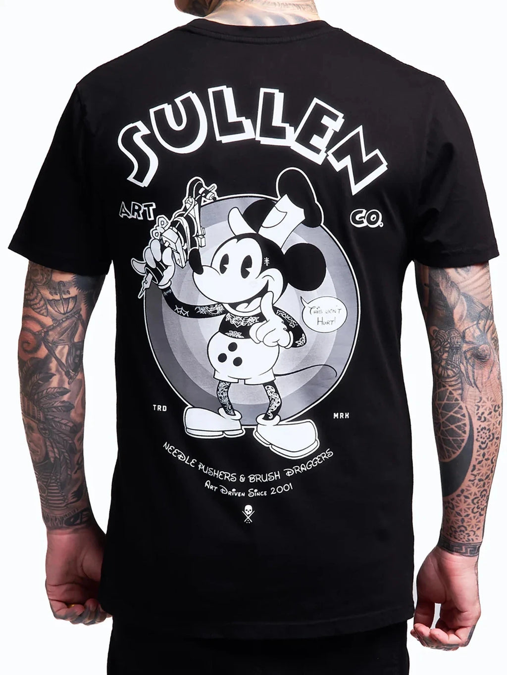 Sullen Men's Steamboat Sullie Short Sleeve Premium T-shirt Tattoo Cartoon Mouse