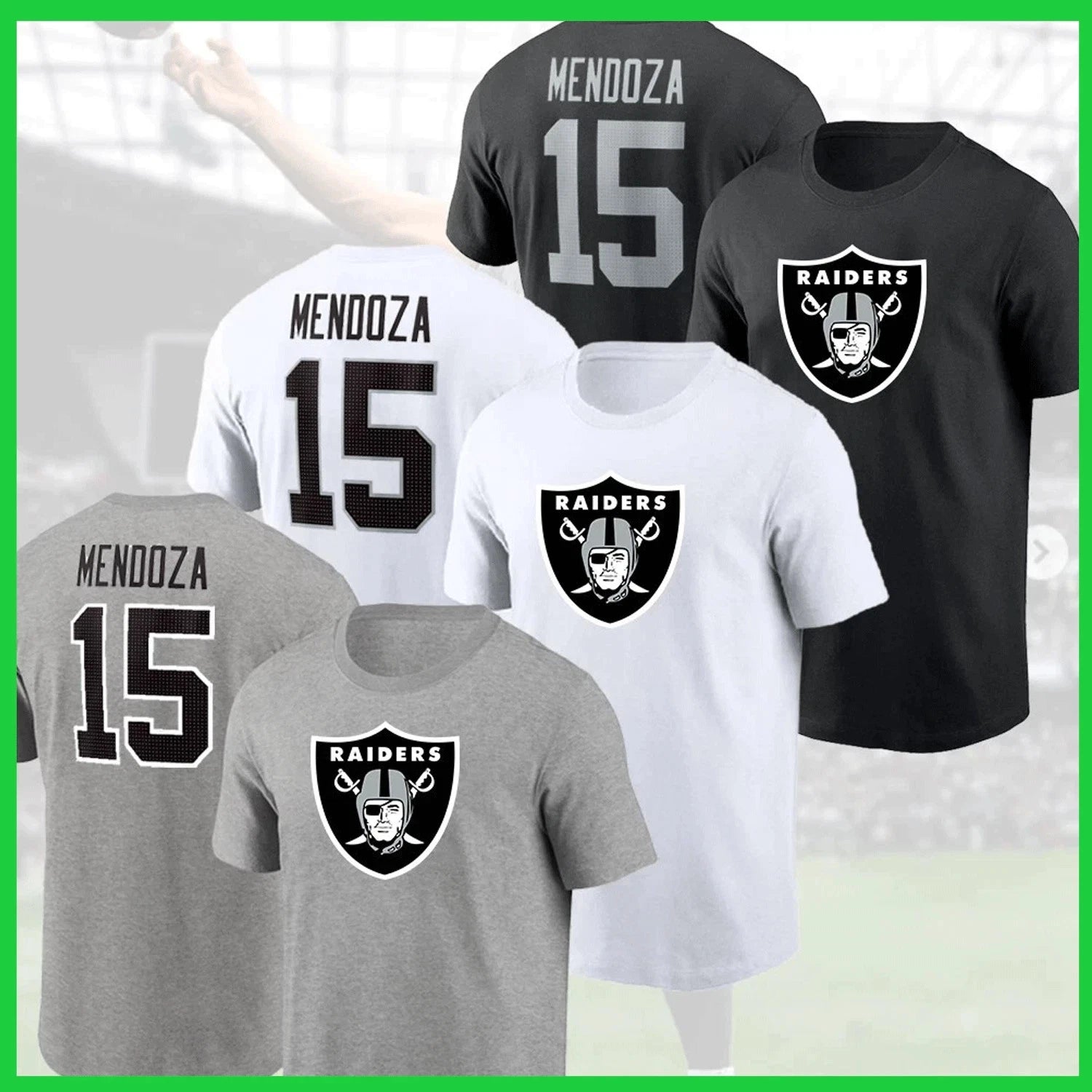 Fernando Mendoza #15 Raider$ Fanmade Shirt Graphic Tee Retro Printed Style