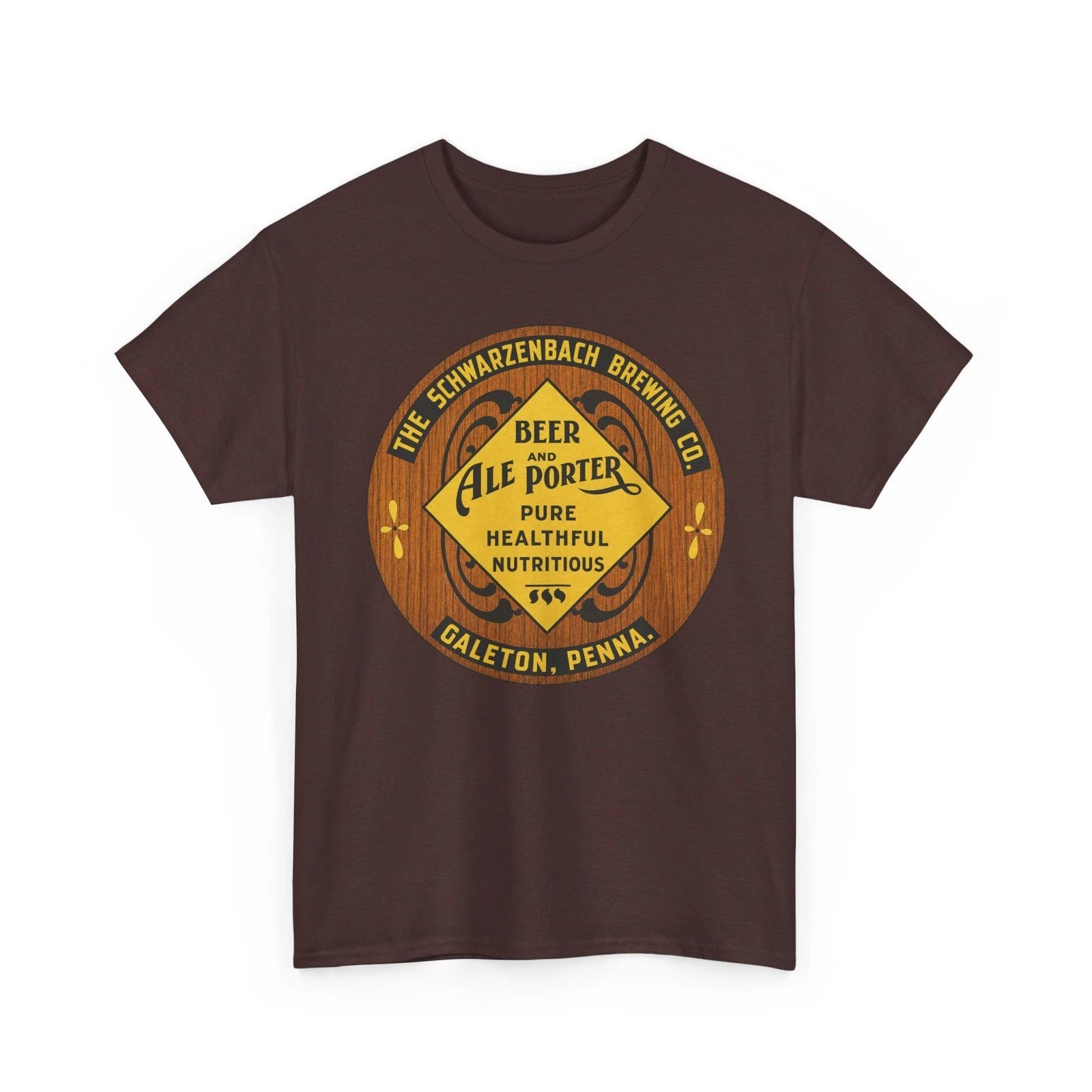 Schwarzenbach Brewing Co. Galeton PA Pre-Pro Ale & Beer Retro Breweriana T-Shirt