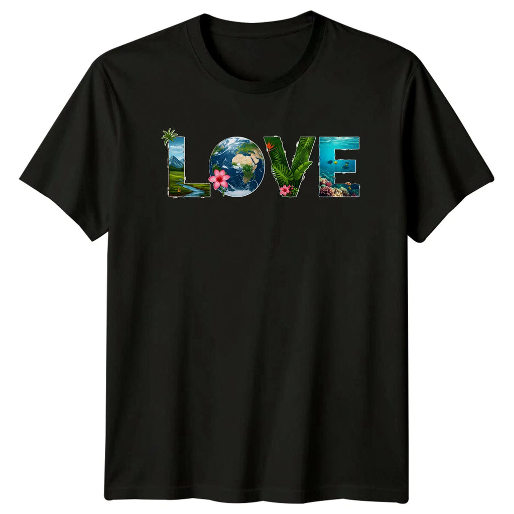 Love Earth Day T-Shirt Nature Save World Ocean Plant Graphic Tee