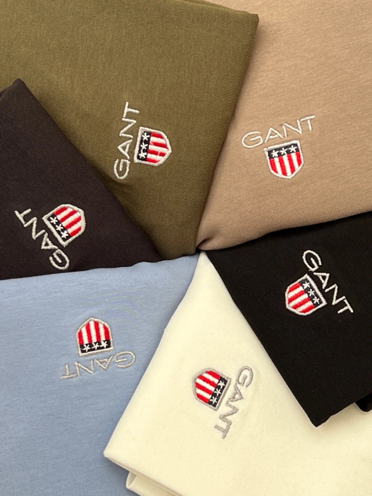 GANT Mens Casual T-Shirt Short Sleeve Shield Logo🛡️Regular Fit Cotton Tee S-XXL