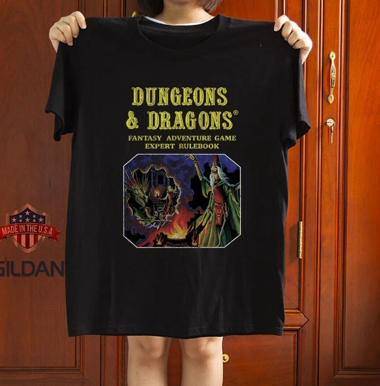 Dungeons and Dragons Fantasy Adventure Black Unisex T-Shirt Size S-5XL