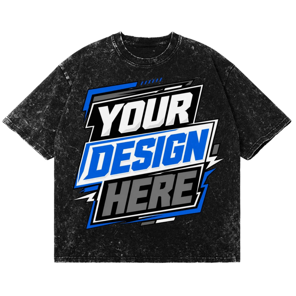 Custom Personalized T-Shirt 260 GSM Snow Vintage | Your Design Text Print Logo