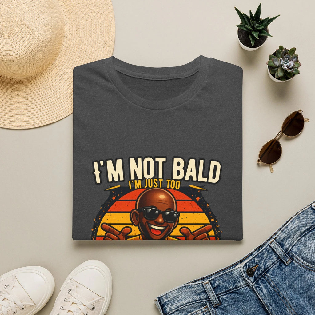 I'm Not Bald I'm Just Too Awesome T-Shirt | Retro Sunset Graphic
