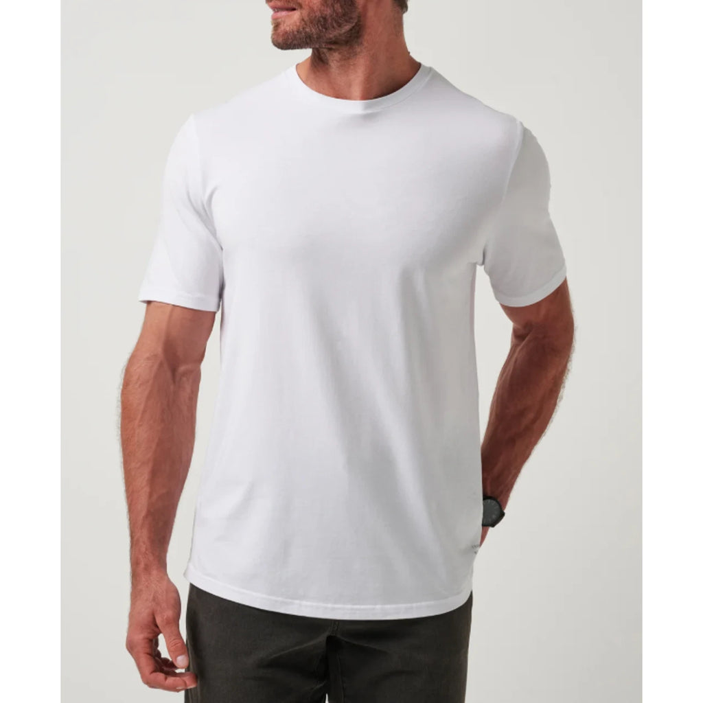 New TravisMathew Cloud Crew Shirt Mens Premium Soft Tee White, Size XL