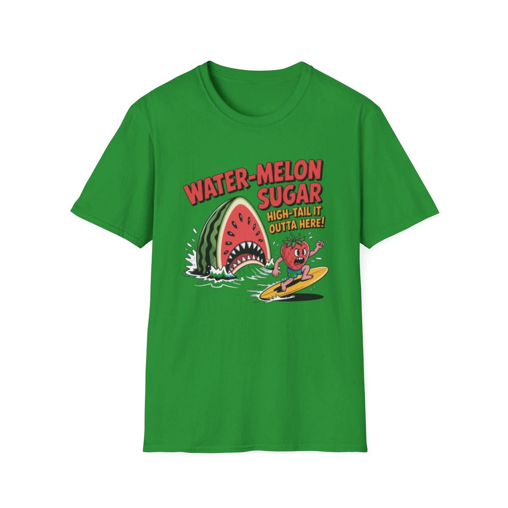 Water-Melon Sugar graphic T-Shirt | Retro watermelon surf art