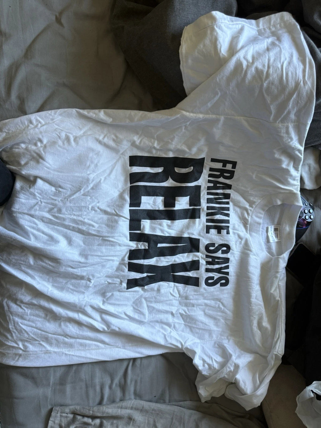 Frankie Says Relax White T-Shirt Vintage XL 90s
