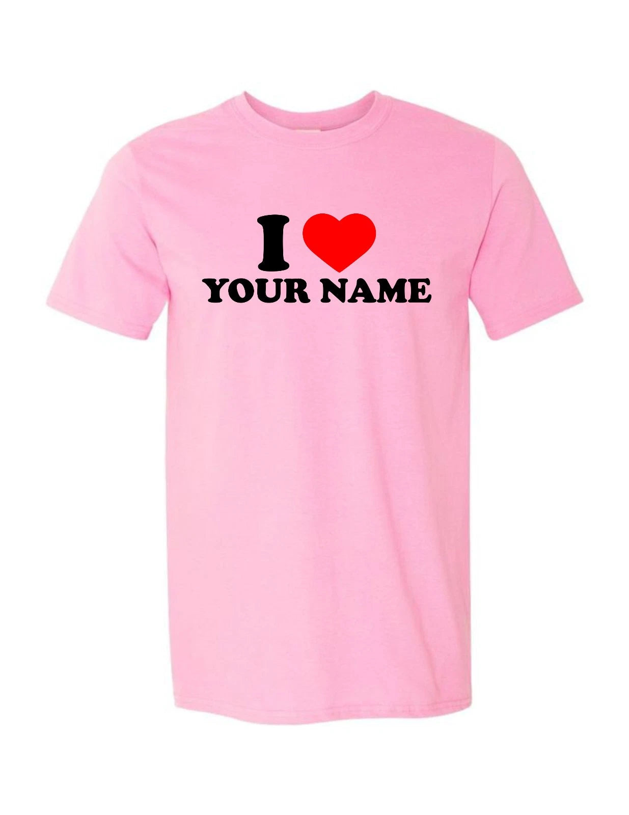 Personalised I Heart T-shirt, Custom Valentine's Day Gift Unisex Tee Top