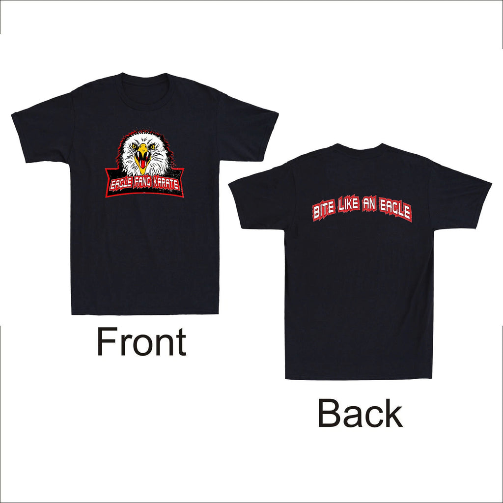 Eagle Fang Karate 80's Film Cobra Kai Dojo Front & Back Retro Men's T-shirt New