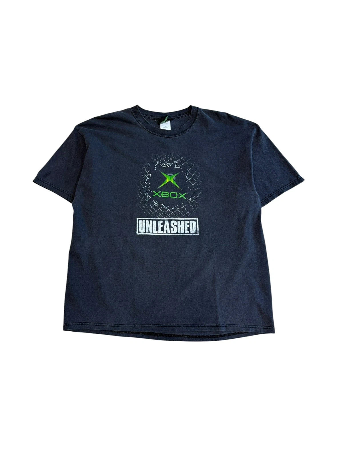 Vintage 2001 XBOX Unleashed Brute Force Promo Tshirt Size XL