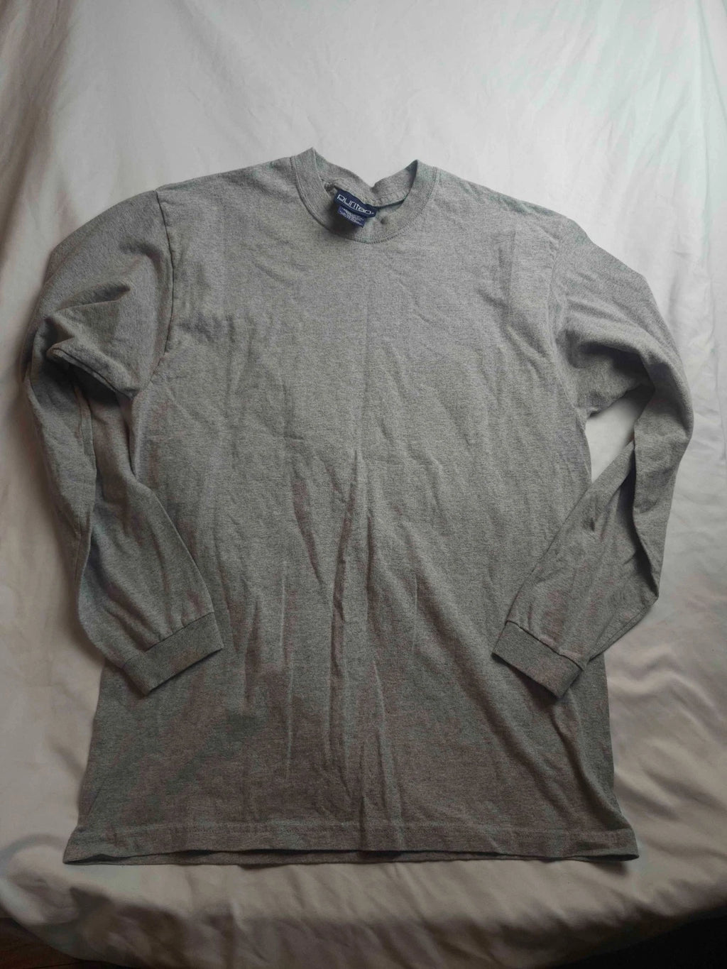 Puritan T-Shirt Mens Medium Gray Minimalist Preppy Basics Dadcore Loungewear