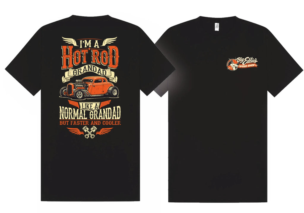 Hot Rod Grandad T‑Shirt Faster Cooler Vintage Car Gif