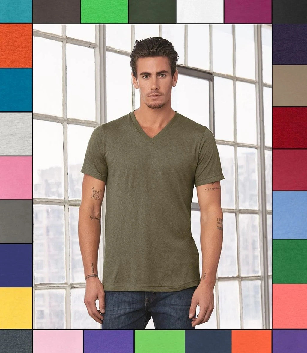 Bella + Canvas - Unisex Triblend V-Neck Tee Incredibly Soft T-Shirt  - 3415