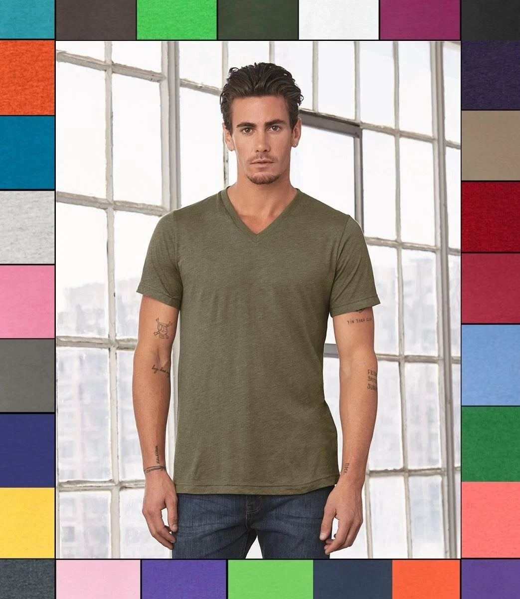 Bella + Canvas - Unisex Triblend V-Neck Tee Incredibly Soft T-Shirt  - 3415