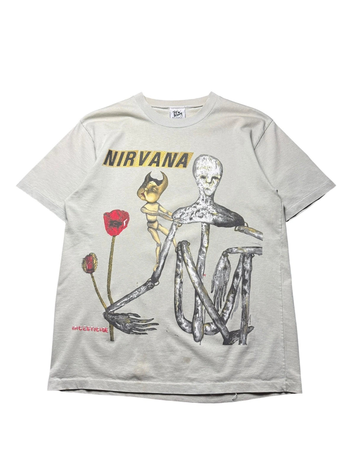 Vintage 1993 Nirvana Incesticide Tshirt Size Large Top Heavy Kurt Cobain