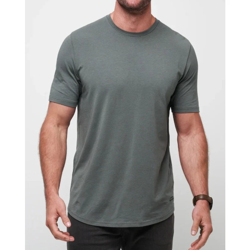 New TravisMathew Cloud Crew Shirt Men's Premium Soft Tee Dark Olive, Size XL