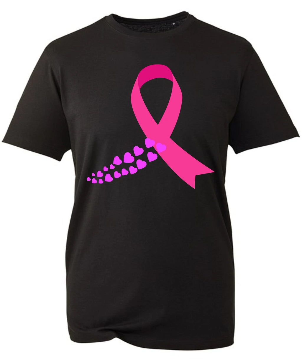 Breast Cancer Awareness T Shirt,Simple Pink Ribbon Design,Support Breast Cancer
