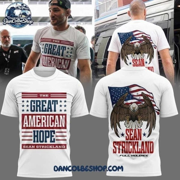 SALE Sean Strickland The Great American Hope Fanmade T-Shirt | UFC MMA Print Tee