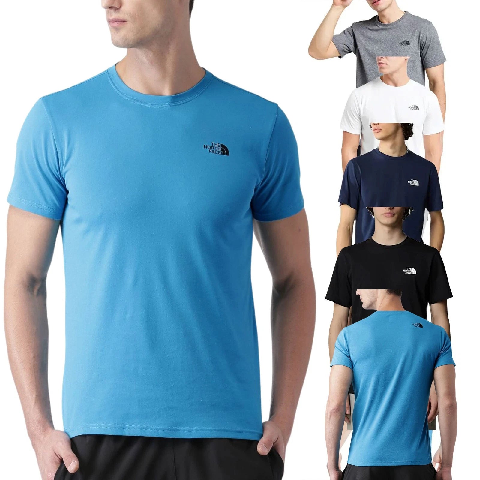The North Face T-Shirt Mens T Shirt Simple Dome Sports Cotton Casual Crew Neck