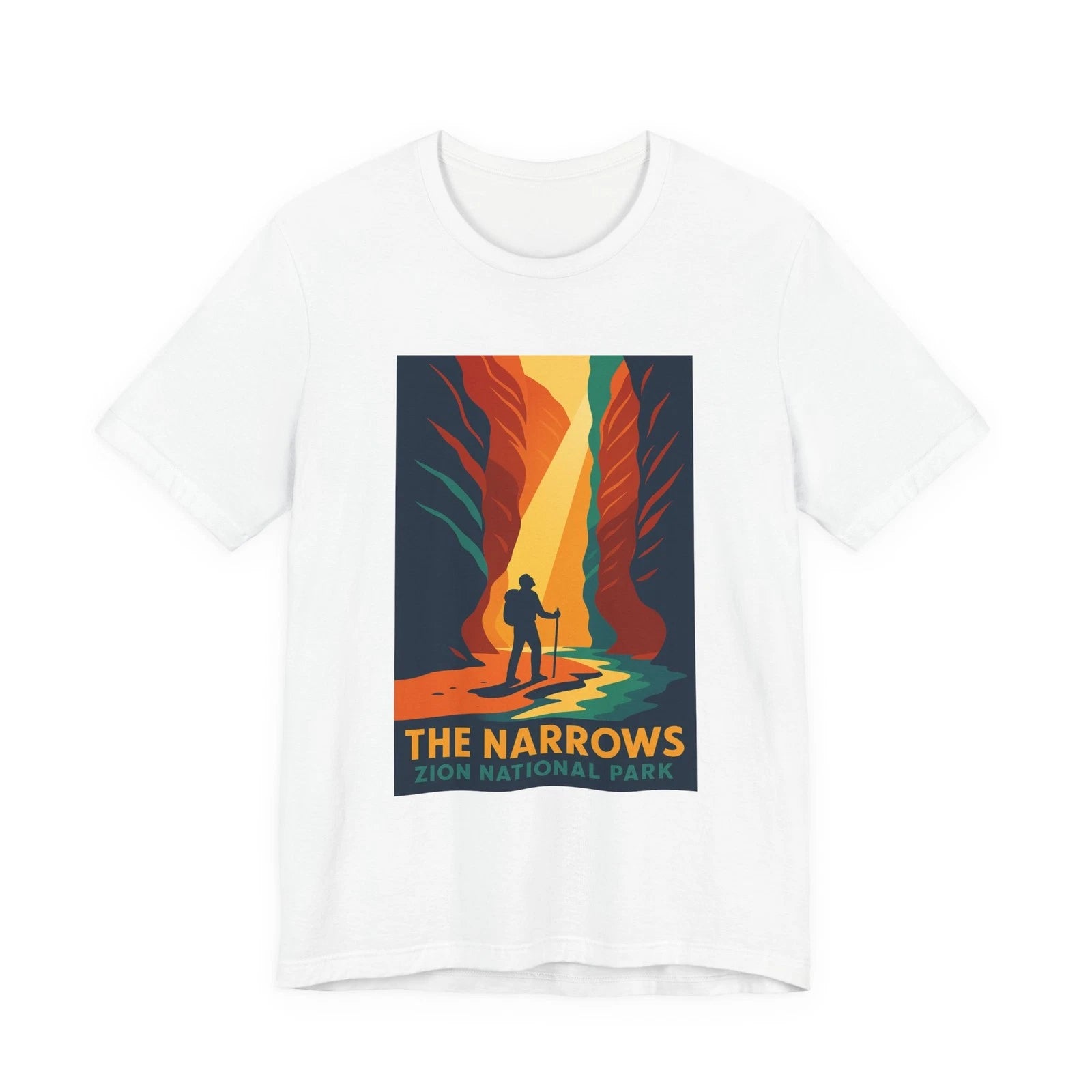 The Narrows Zion National Park Tee Vintage Slot Canyon Poster T-Shirt