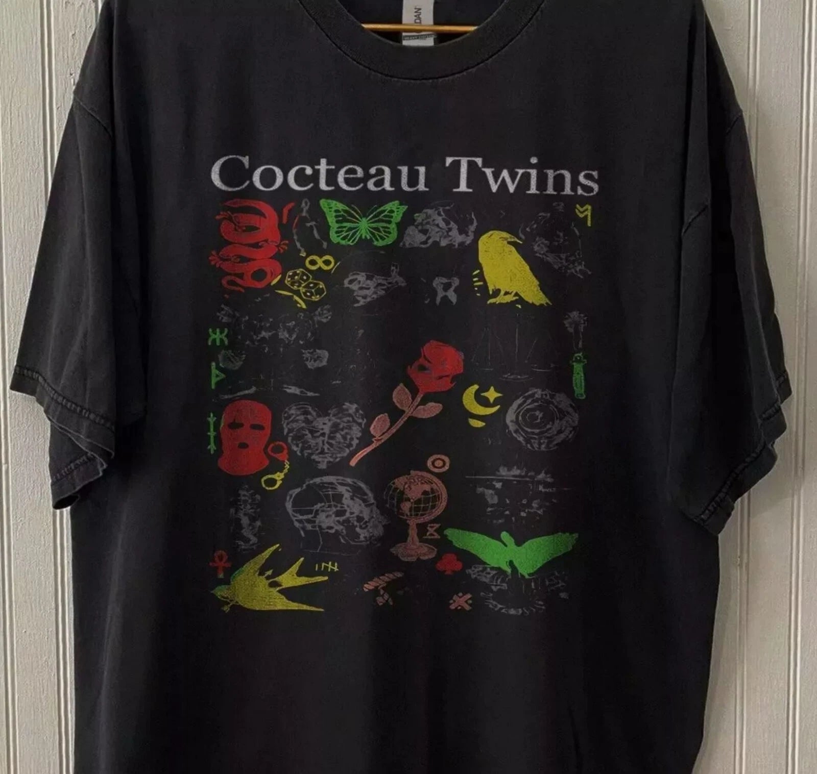 Reprint 90s Cocteau Twins Shirt Band Black Short Sleeve Unisex Tshirt Reprint