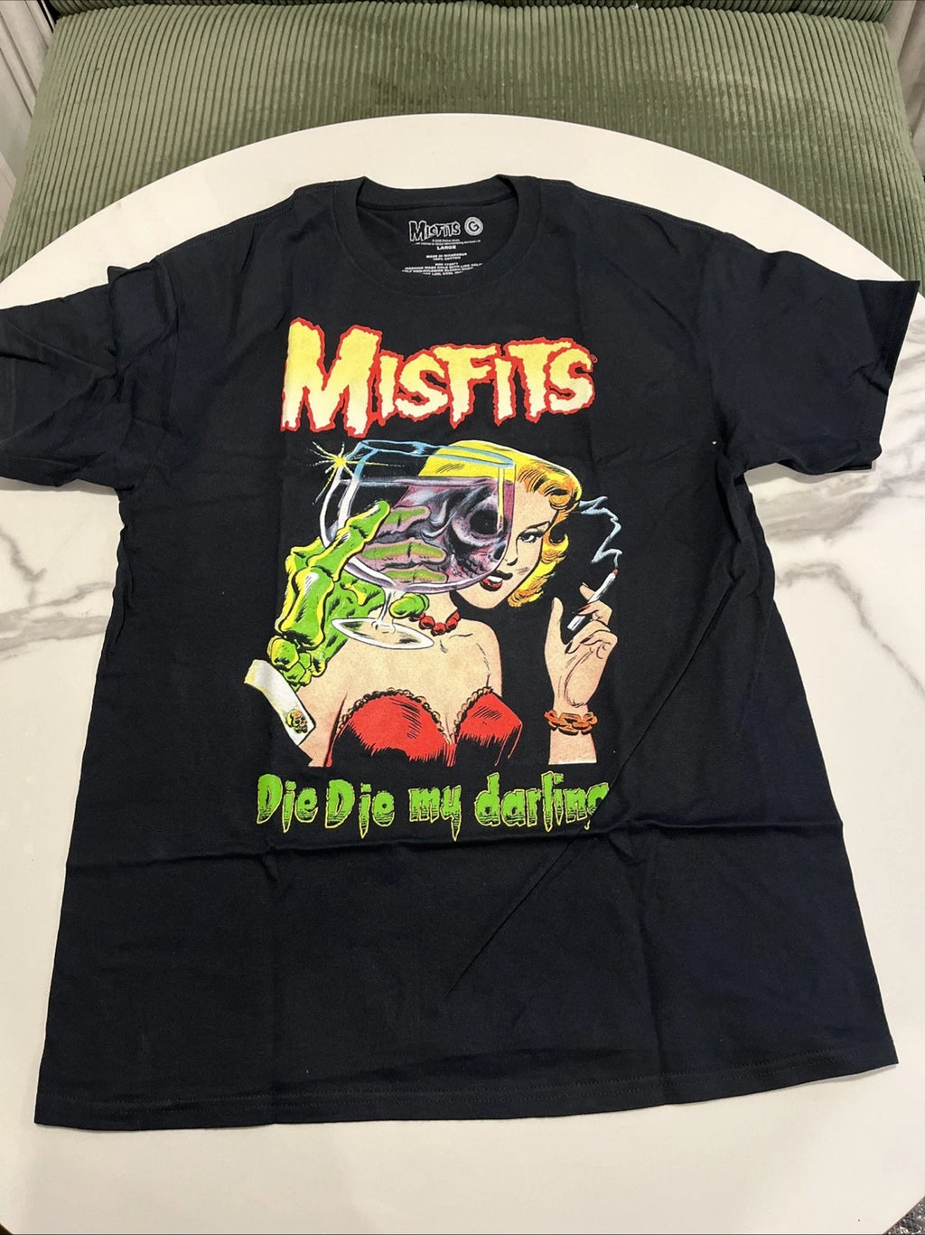 Misfits T-Shirt Die Die My Darling Color Soft Men's Medium Large Official Punk