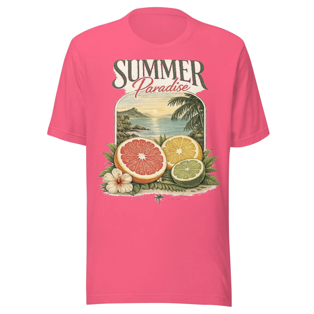 Summer Paradise Vintage Tropical T-Shirt | Premium Citrus Beach Graphic Tee