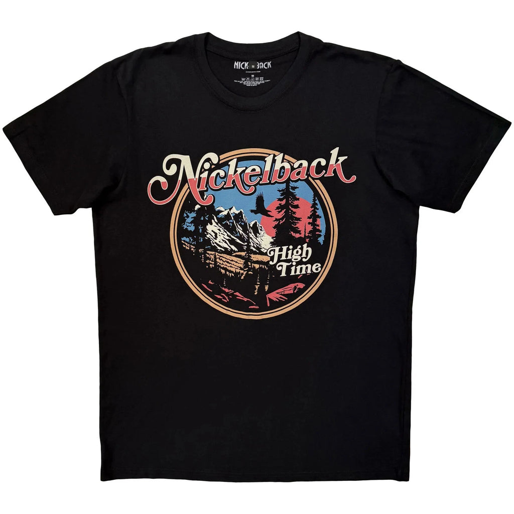 Nickelback  Premium Carbon T-Shirt: High Time (Black) OFFICIAL NEW