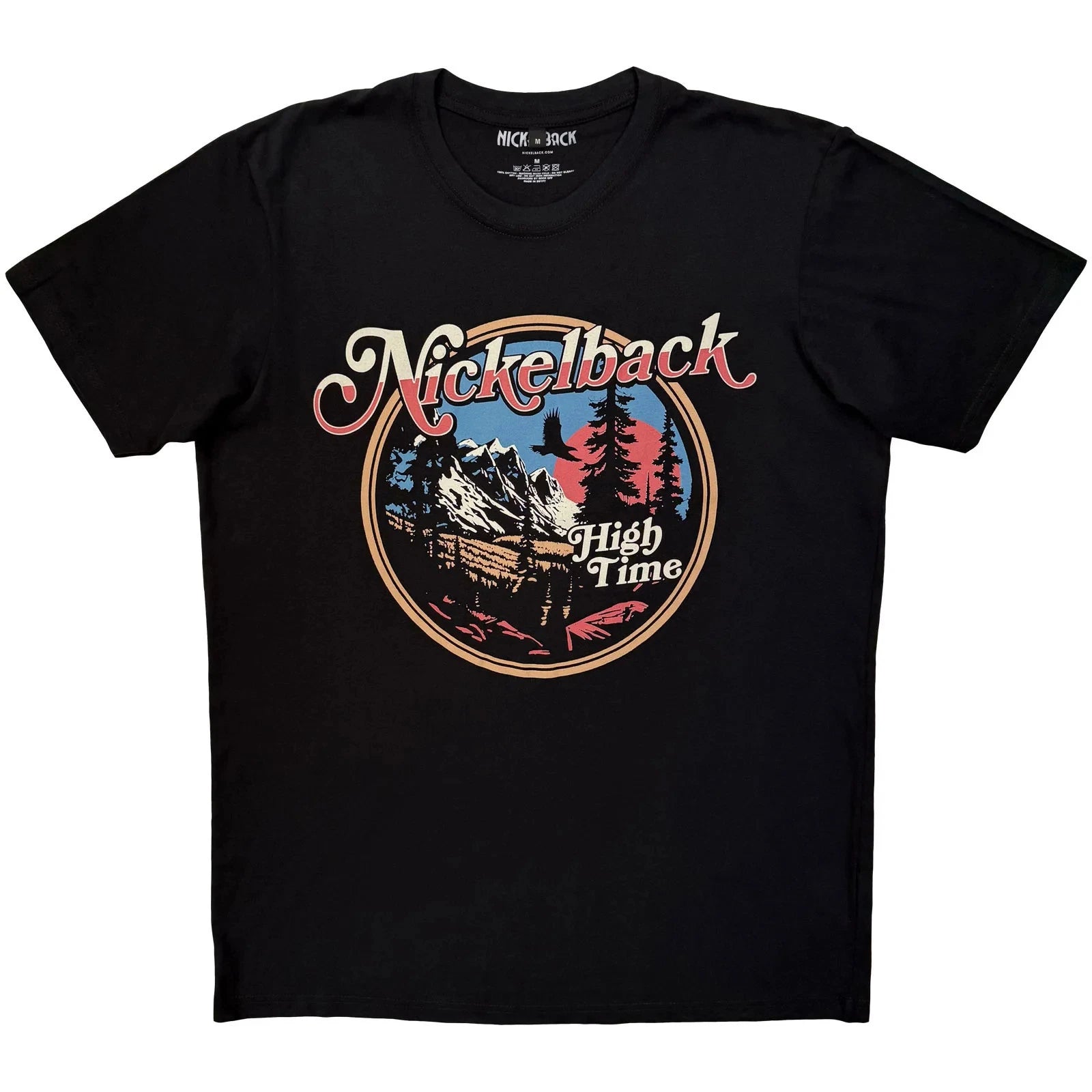 Nickelback  Premium Carbon T-Shirt: High Time (Black) OFFICIAL NEW