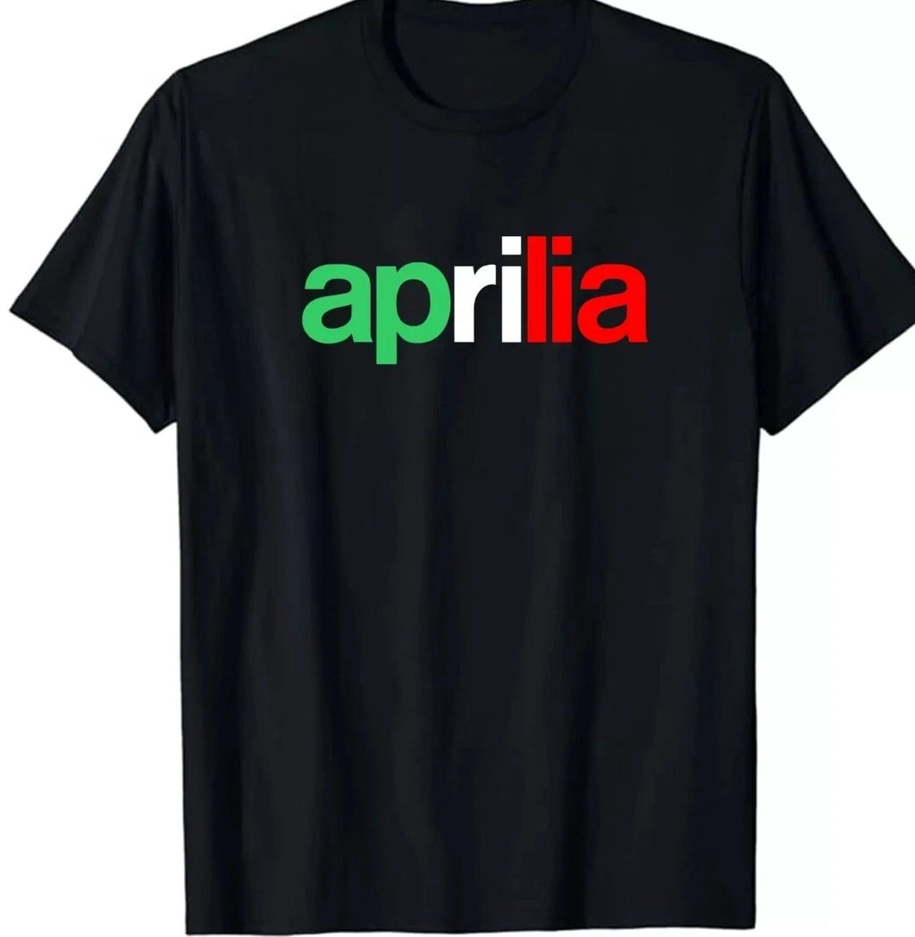 APRILIA NEW T-SHIRT All sizes S M L XL XXL 3XL 4XL colours Black, White