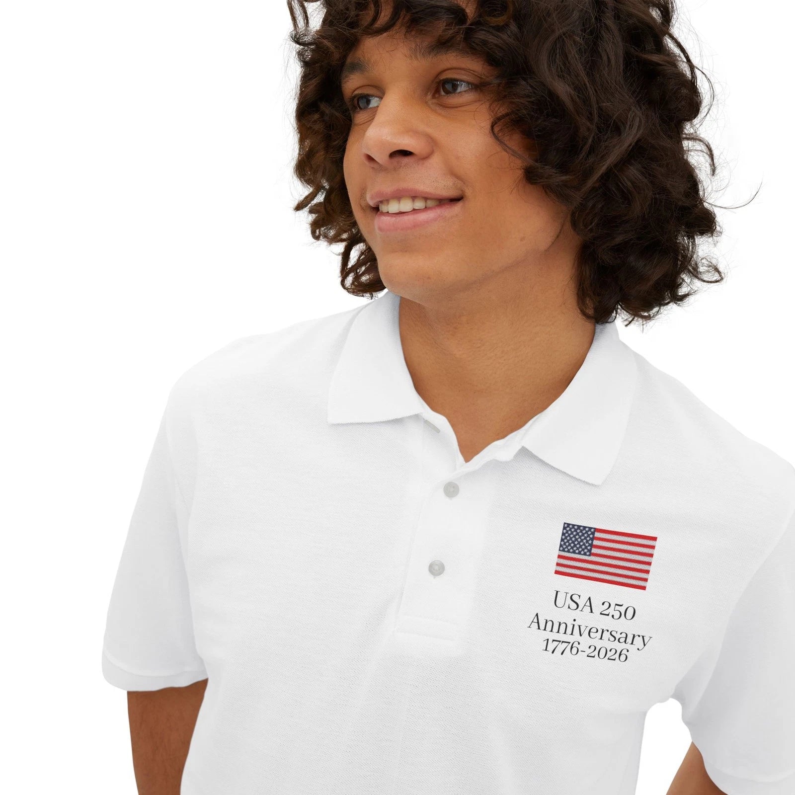 America 250 Anniversary Polo Style Shirt | USA 250 | Premium Piqué Polo | Unisex