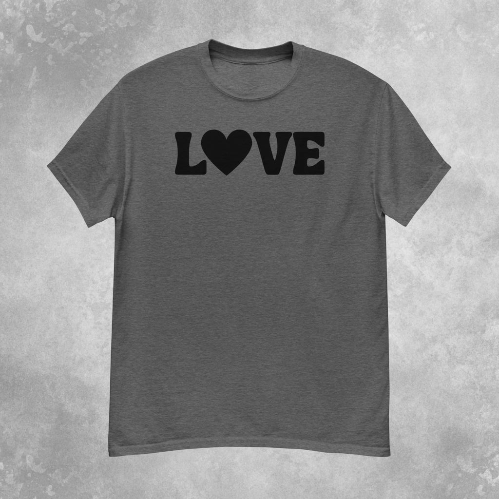 Love Heart T-Shirt Mens S-2XL