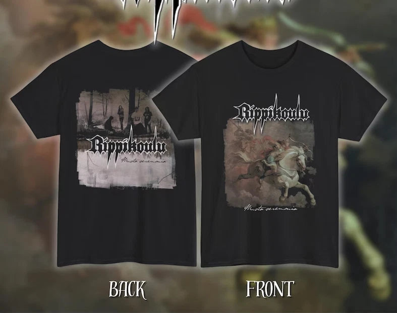 Rippikoulu – Musta Seremonia Vintage Style Heavy Cotton Unisex Metal T-Shirt