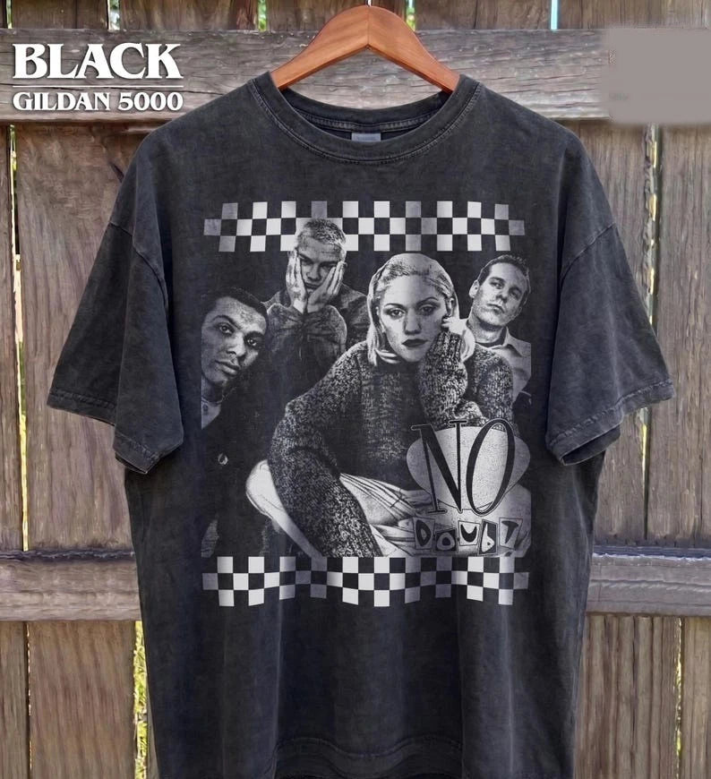 Vintage No Doubt Band Shirt, Retro 90s Ska Punk Graphic Tee, Gwen Stefani Tribut