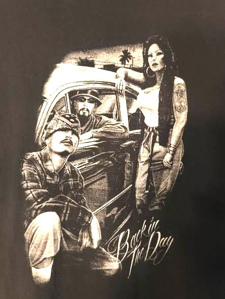 Gildan Shirt Mens Size XL Black Back In The Day Lowrider Graphic Tee Streetwear