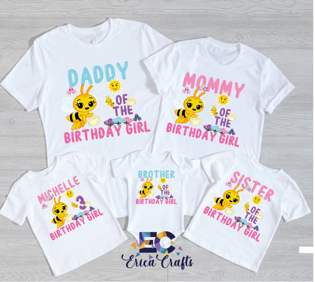 Abejita Plim Plim Personalized Birthday Shirt, Personalized Family Little bee sh