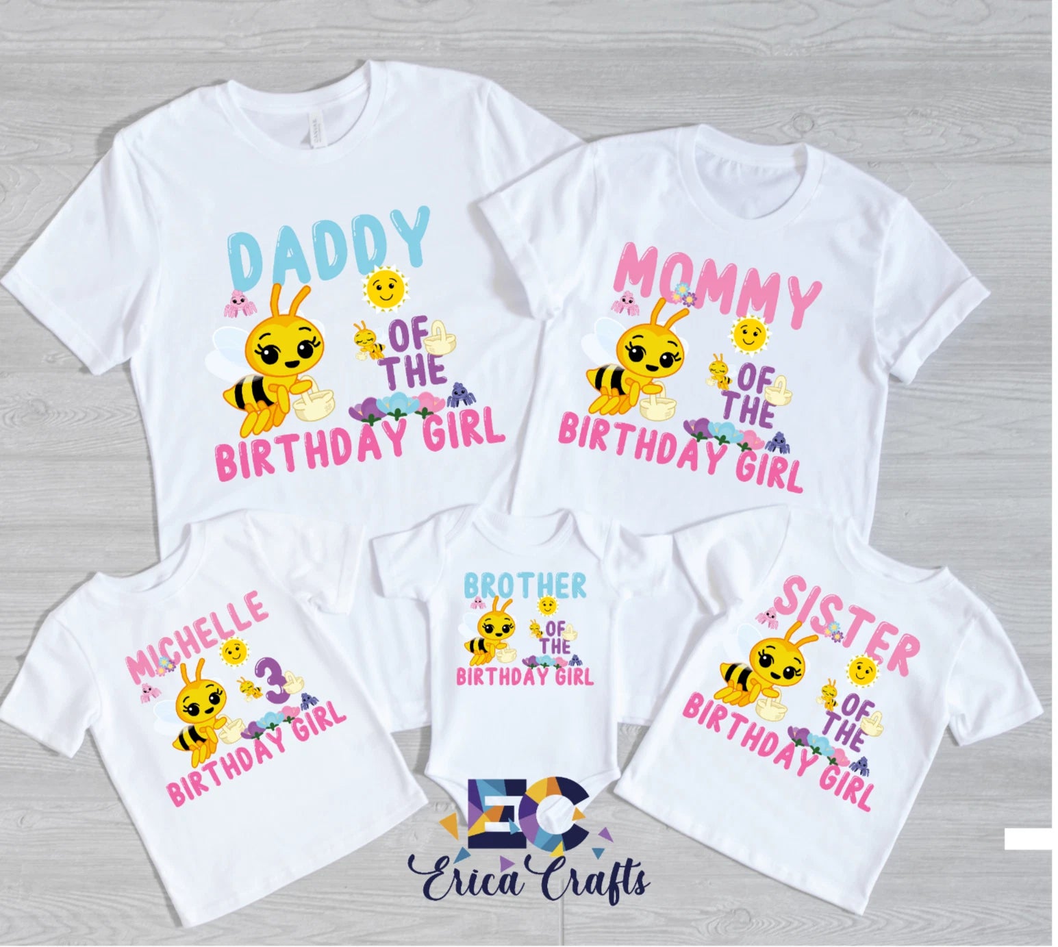 Abejita Plim Plim Personalized Birthday Shirt, Personalized Family Little bee sh