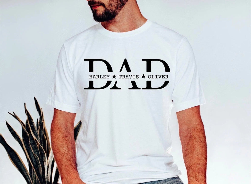 Personalized FATHERS DAY SHIRT, DAD SHIRT WITH KIDS NAMES, Custom DAD SHIRT GIFT