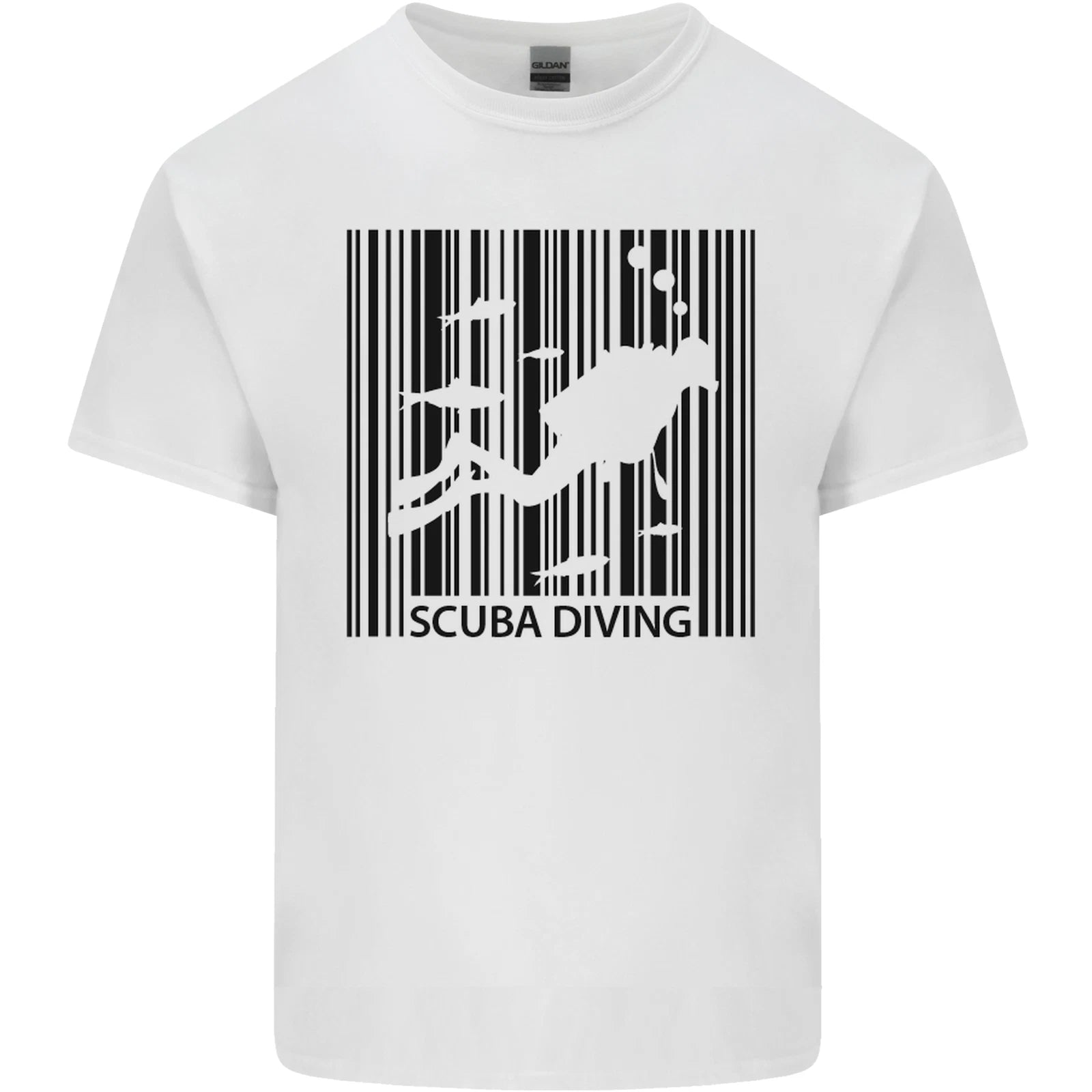 Scuba Barcode Diving Diver Dive Funny Mens Light Cotton T-Shirt