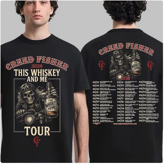 Creed Fisher 2026 This Whiskey And Me Tour T-Shirt