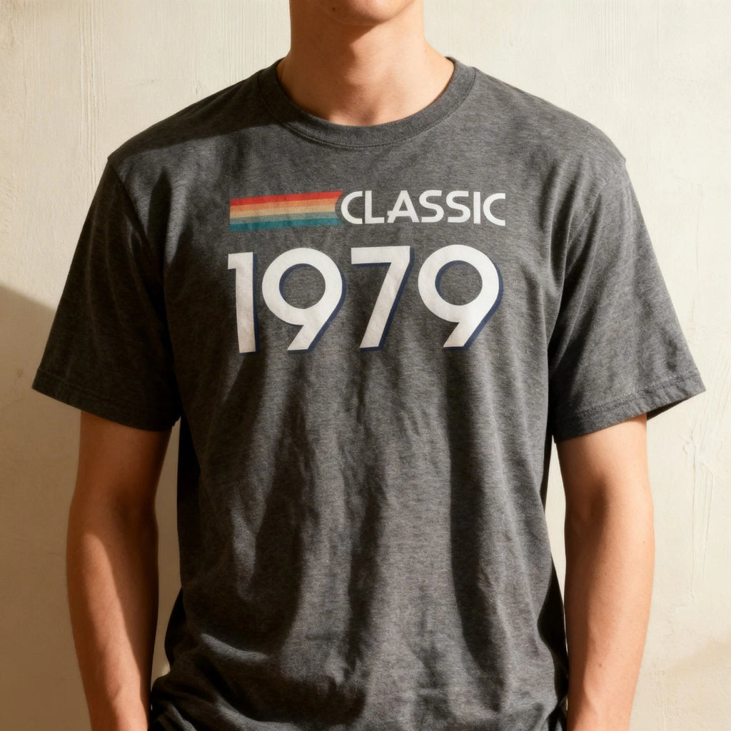 Classic Retro Inspired Graphic Birthday 1979 Vintage Short-Sleeve Unisex T-Shirt