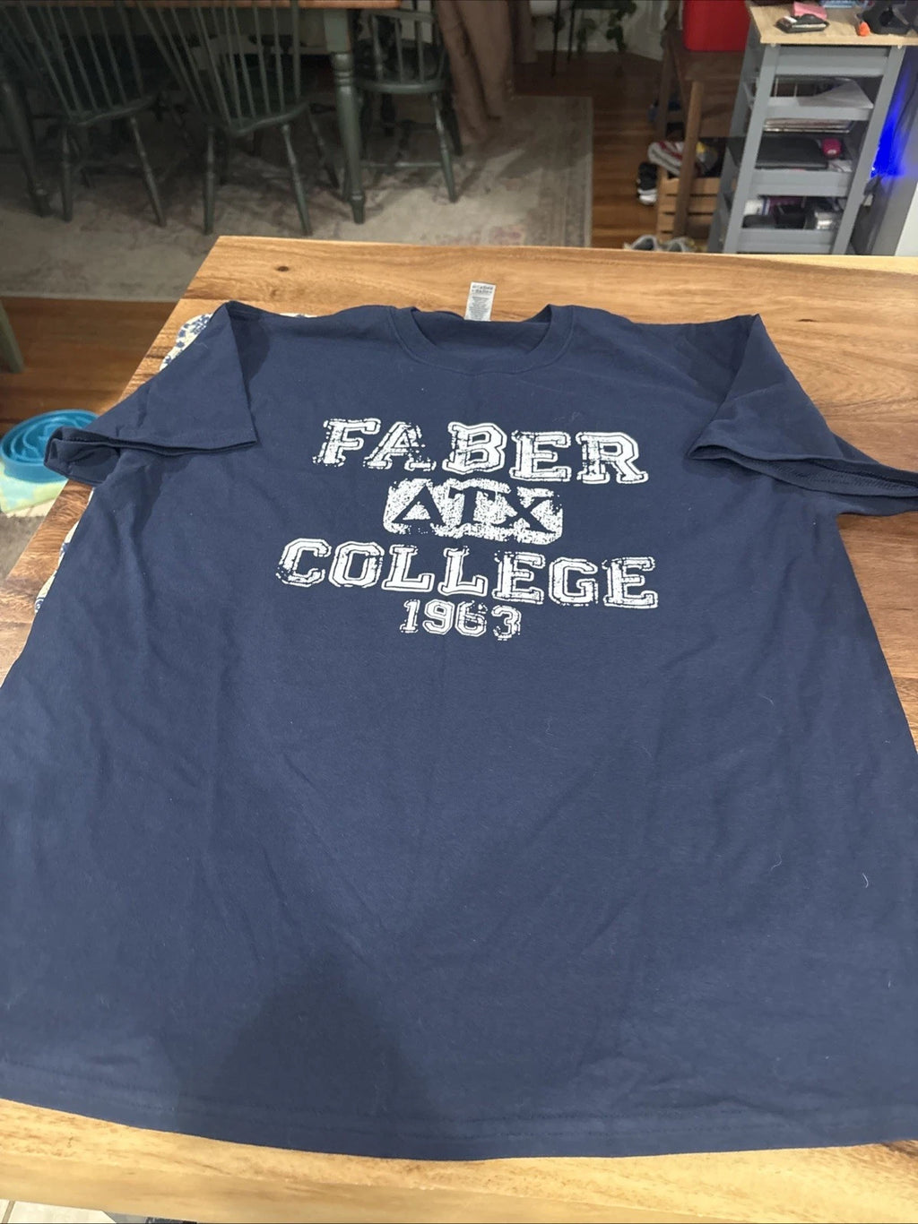 MENS Faber College Funny  Animal House  Frat  Party Navy Basic T-Shirt XL NEW