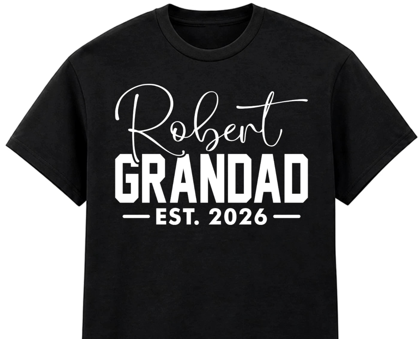 Personalised Grandad T Shirt Custom Name Est Year Gift for Grandpa Dad Xmas Tee