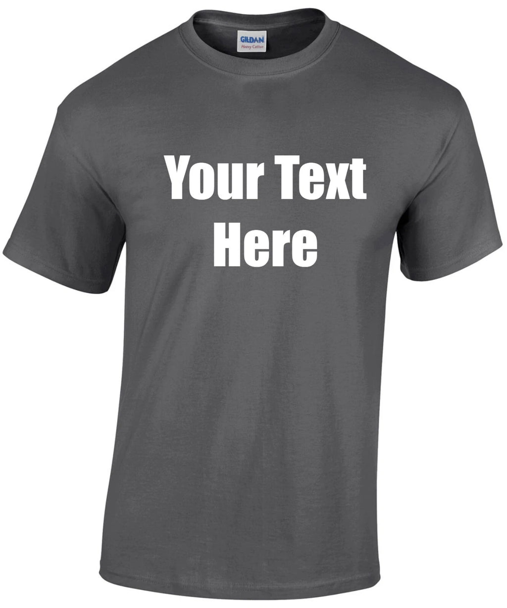 Personalised Printed Gildan Heavy Cotton T-shirt your text any logo Custom Tee