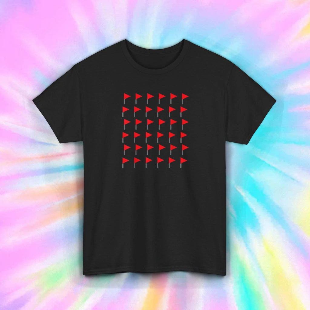 Red Flags T-Shirt S-5XL Funny Warning Humor Gift Trendy Meme Style Tee