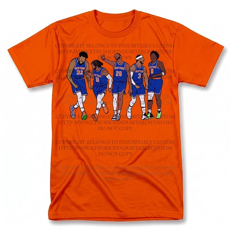 Jalen Brunson Karl Anthony Towns New York Graphic T Shirt Vintage Style Fan Tee