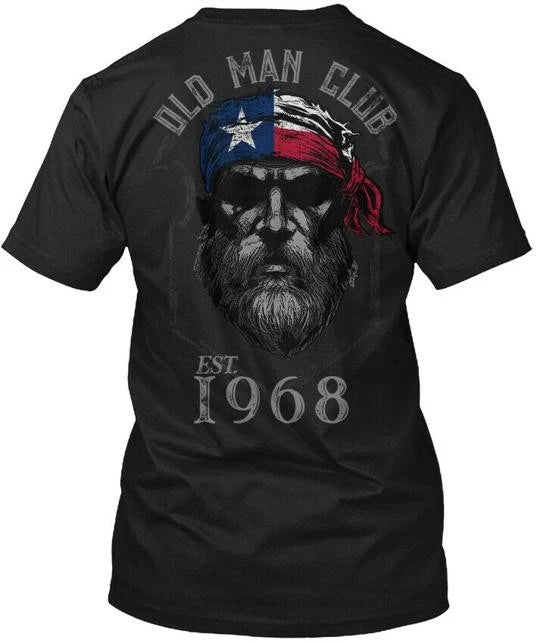 1968 Texas Old Man Club T-Shirt Made in the USA Size S to 5XL