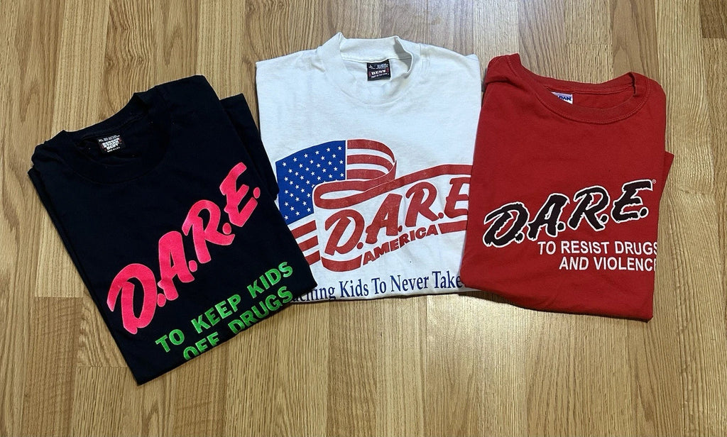 90s Vintage Dare to Keep Kids Off Drugs T-Shirt Lot  XL Large Retro
