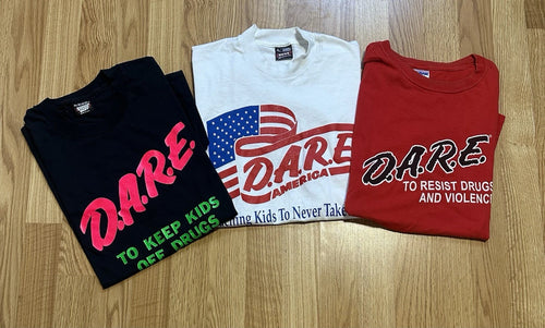 90s Vintage Dare to Keep Kids Off Drugs T-Shirt Lot  XL Large Retro